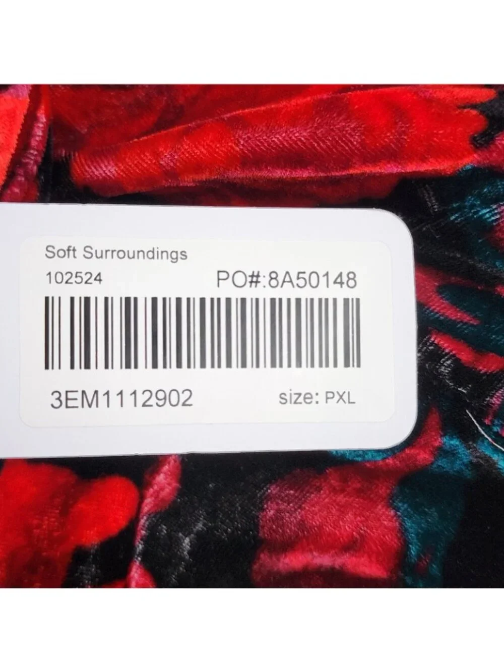 Soft Surroundings Shirt Womens PXL Icon Silk Velvet Poets Art Floral NWT 3EM11 - Picture 8 of 9